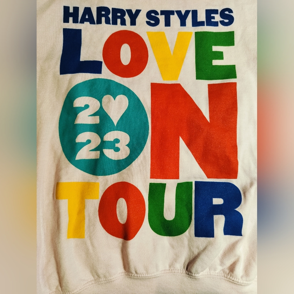 Rare Harry Styles Pink Love On Tour Collector Oversized Sweatshirt - Small - Picture 3 of 6